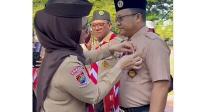 Wabup Gowa Terima Lencana Pancawarsa II pada Peringatan Hari Pramuka