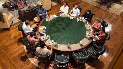 Presiden Prabowo Bahas Isu Nasional Bersama Ketua MPR Ahmad Muzani di Hambalang