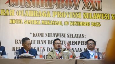 Darmawangsyah Muin Terpilih Aklamasi Pimpin KONI Sulsel