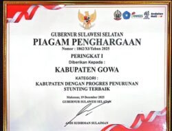 Angka Stunting Turun Jadi 17 Persen, Gowa Terbaik se-Sulsel