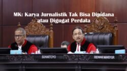 MK Tegaskan Karya Jurnalistik Tak Bisa Dipidana atau Digugat Perdata