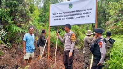 Pemkab Luwu Timur Pasang Plang, Tegaskan Penguasaan 394,5 Hektare Lahan di Lampia