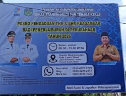 Pemkab Lutim Buka Posko Pengaduan THR dan BHR, Pekerja Diminta Laporkan Jika Hak Tak Dipenuhi