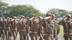 Satpol PP Luwu Timur Raih Juara II Defile HUT ke-76 Satpol PP Sulsel di Masamba