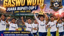 Dramatis! Gol Oscar Bawa Gaswo Wotu Juarai Bupati Cup I Luwu Timur