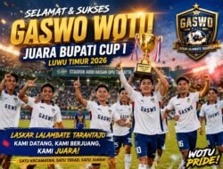 Dramatis! Gol Oscar Bawa Gaswo Wotu Juarai Bupati Cup I Luwu Timur