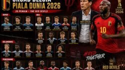 Daftar Skuad Timnas Belgia di Piala Dunia 2026: Courtois, De Bruyne, dan Lukaku Masuk