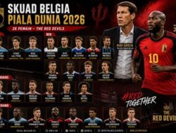 Daftar Skuad Timnas Belgia di Piala Dunia 2026: Courtois, De Bruyne, dan Lukaku Masuk