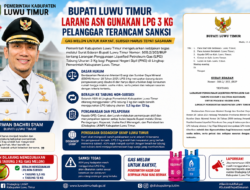 Bupati Irwan Bachri Syam Tegas, ASN Luwu Timur Tak Boleh Gunakan LPG 3 Kg