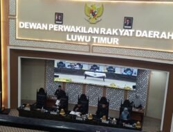 Ober Datte Pimpin Pembahasan Ranperda APBD 2025, DPRD Lutim Beri Evaluasi Kinerja Pemkab