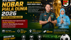 Dandim 1409/Gowa Ajak Warga Nobar Semifinal Piala Dunia 2026 Argentina vs Inggris di Makodim