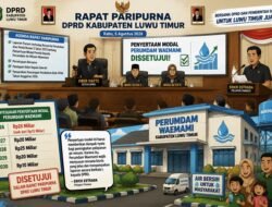Seluruh Fraksi DPRD Luwu Timur Kompak Dukung Ranperda Perumdam Waemami Jadi Perda
