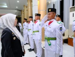 Bupati Gowa Kukuhkan 70 Paskibraka, Tekankan Disiplin dan Tanggung Jawab