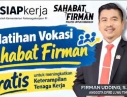 Firman Udding Gandeng Kemnaker Gelar Pelatihan Vokasi Gratis di Luwu Timur