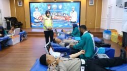 Peringati Hari Lalu Lintas ke-71, Polantas Makassar Donor Darah untuk Kemanusiaan