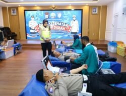 Peringati Hari Lalu Lintas ke-71, Polantas Makassar Donor Darah untuk Kemanusiaan